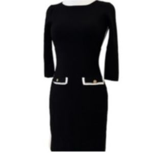 Knit 3/4 Sleeve Sheath Dress